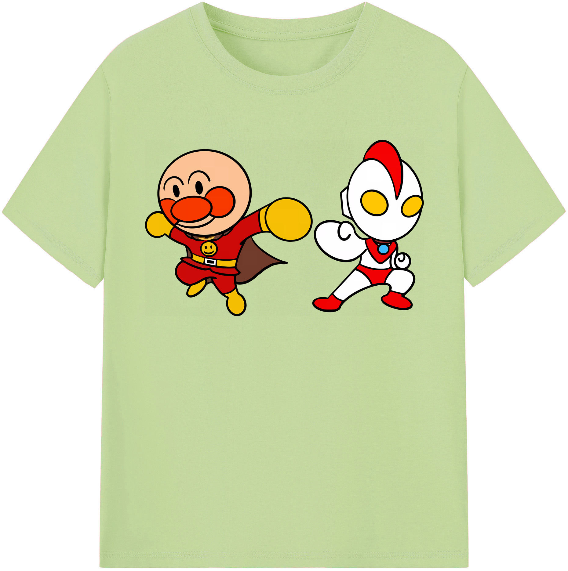 （画像用） アンパンマン Anpanman 綿100％半袖Tシャツ（フロントプリント）